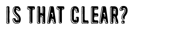 Is that clear? font preview